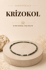 Sertifikalı Krizokol Doğaltaş Kolye 6 Mm, M574