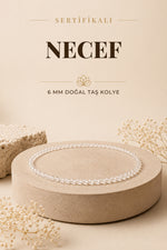Sertifikalı Necef Doğaltaş Kolye 6 Mm, M581