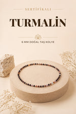 Sertifikalı Turmalin Doğaltaş Kolye 6 Mm, M597