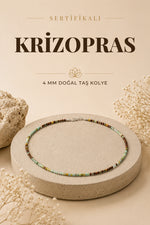 Sertifikalı Krizopras Kolye 4 Mm