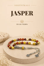 Sertifikalı Jasper 33'lük Doğal Taş Tesbih 10 Mm