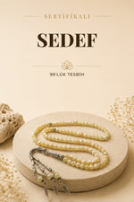 Sertifikalı Sedef 99'luk Doğal Taş Tespih 6 Mm