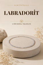 Sertifikalı Labradorit Doğal Taş Kolye 4 Mm