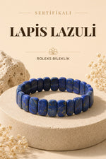 Sertifikalı Lapis Lazuli Doğal Taş Roleks Bileklik - B485
