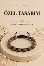 Özel Tasarım Makrome Bileklik - 14 Taş
