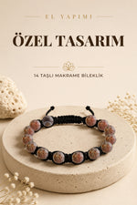 Özel Tasarım Makrome Bileklik - 14 Taş