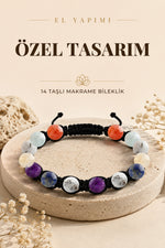 Özel Tasarım Makrome Bileklik - 14 Taş