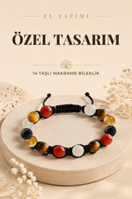Özel Tasarım Makrome Bileklik - 14 Taş