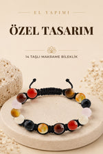Özel Tasarım Makrome Bileklik - 14 Taş