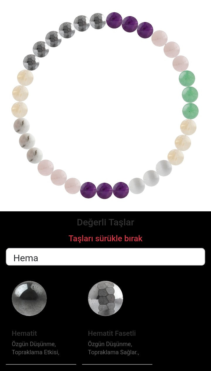 Özel Tasarım Elastik Misineli - 33 Taş - Özel Tasarım Görseli