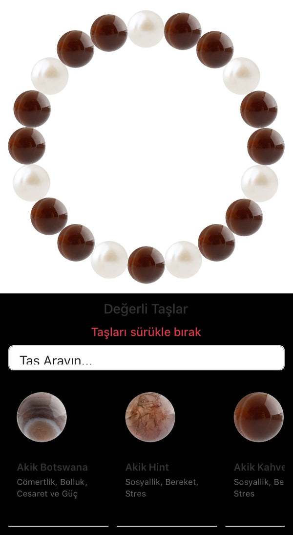 Özel Tasarım Elastik Misineli - 20 Taş