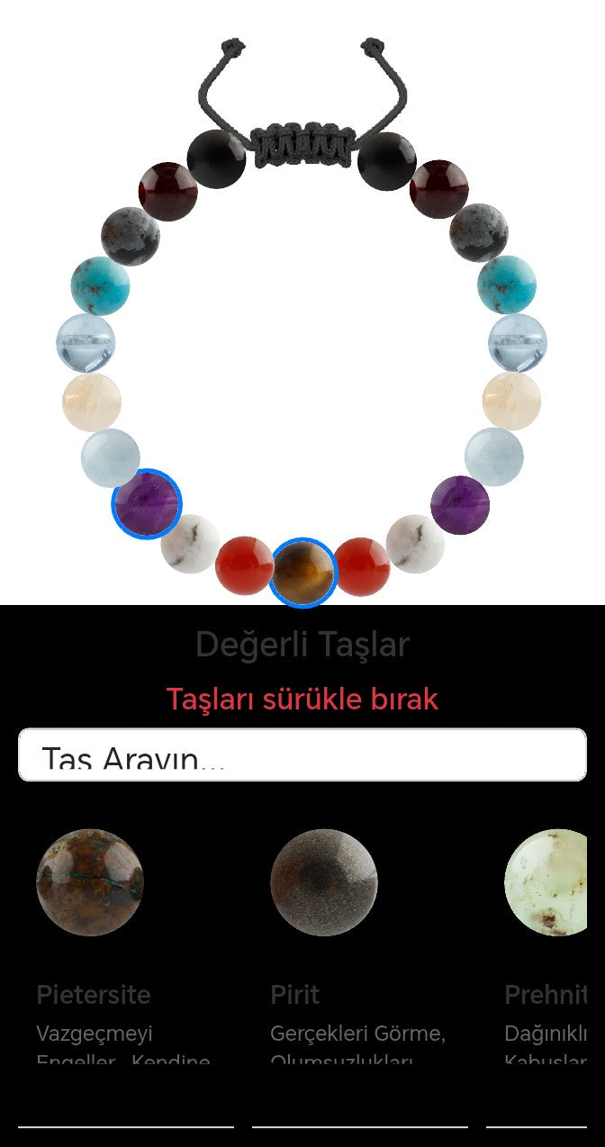 Özel Tasarım Merdiven Kapama Bileklik - 21 Taş - Özel Tasarım Görseli