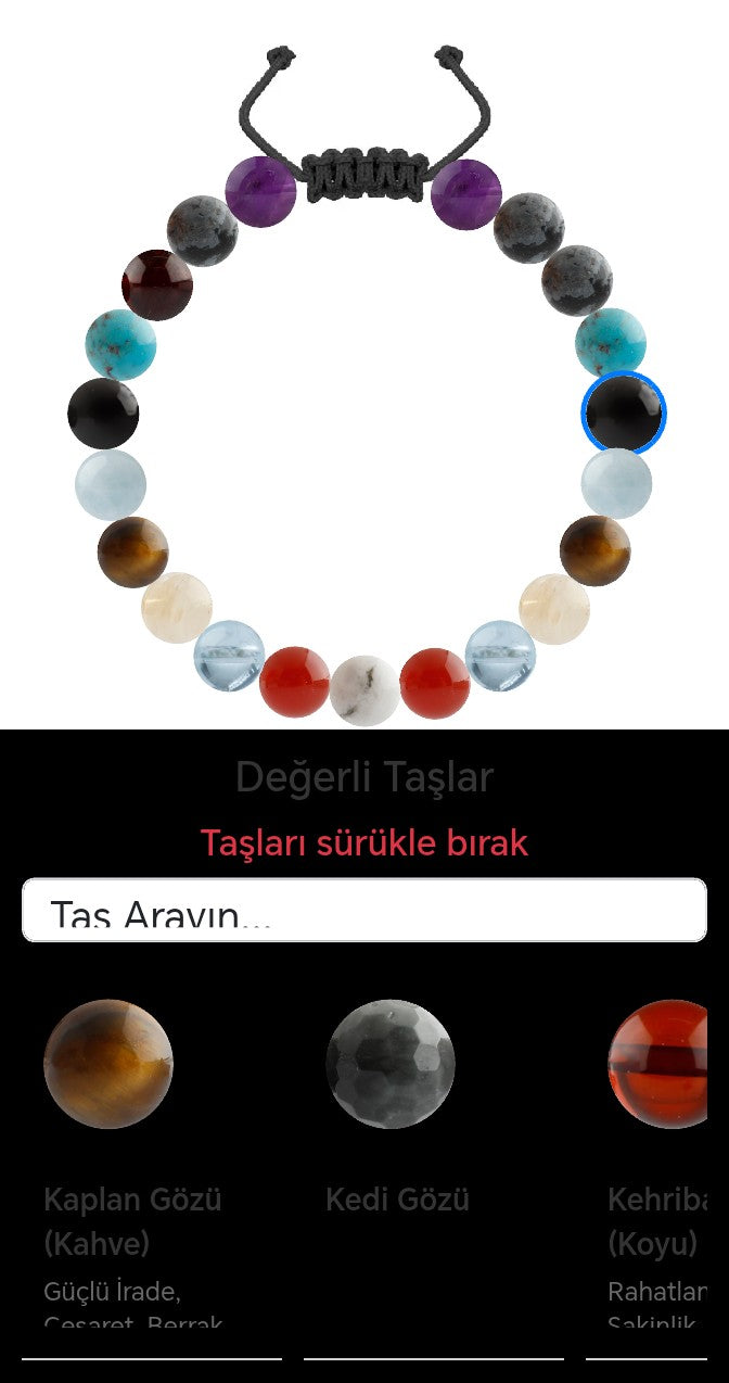 Özel Tasarım Merdiven Kapama Bileklik - 21 Taş - Özel Tasarım Görseli