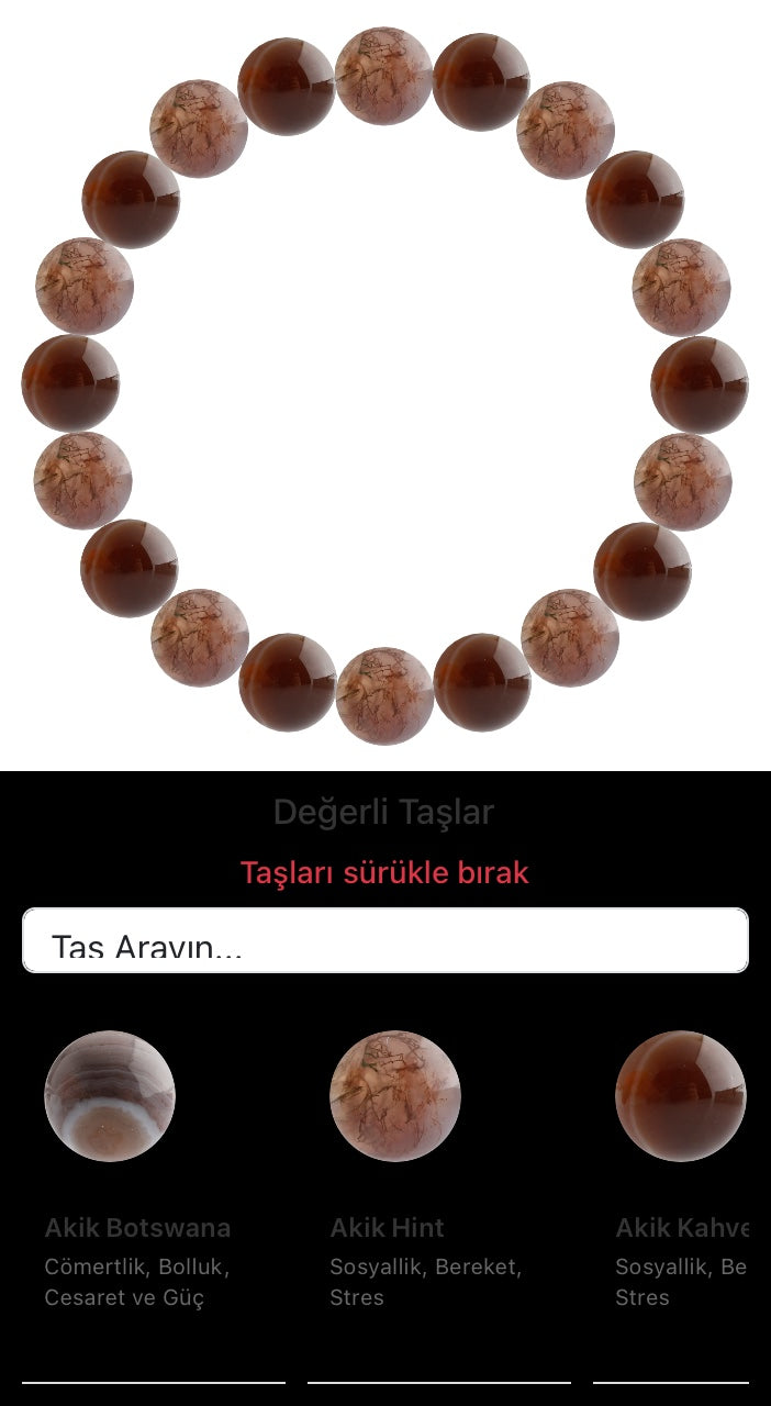 Özel Tasarım Elastik Misineli - 20 Taş - Özel Tasarım Görseli
