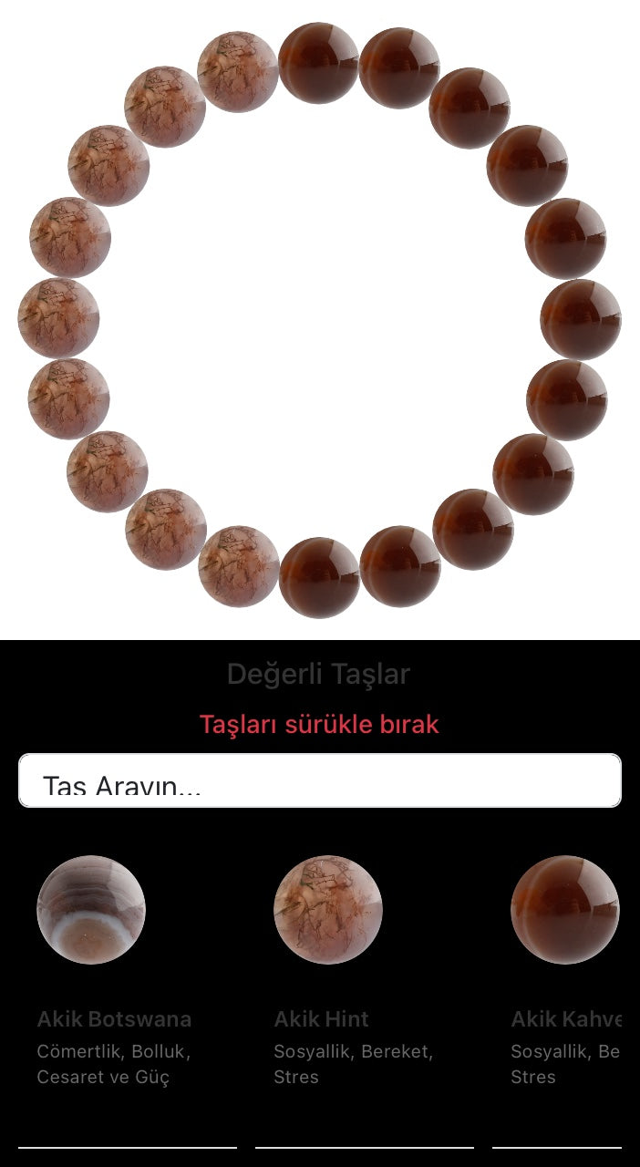 Özel Tasarım Elastik Misineli - 20 Taş - Özel Tasarım Görseli