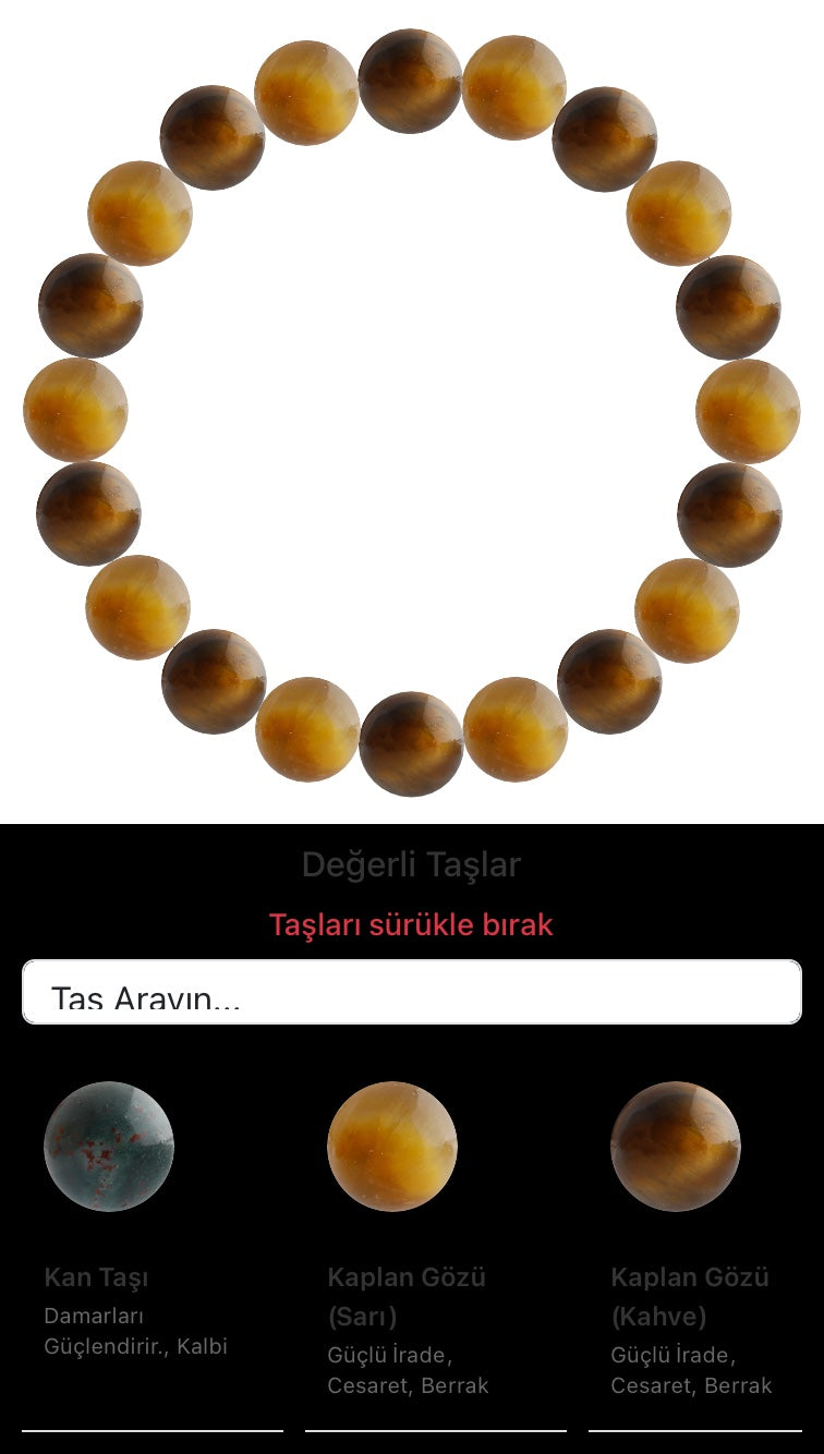 Özel Tasarım Elastik Misineli - 20 Taş - Özel Tasarım Görseli