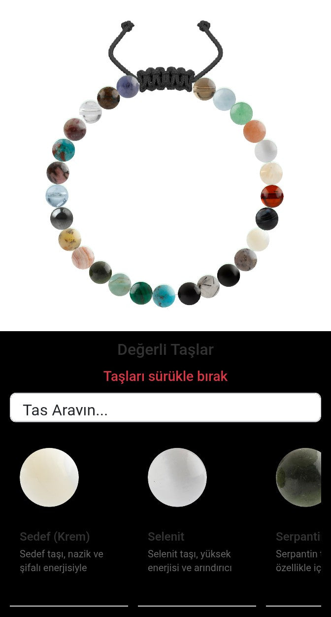 Özel Tasarım Merdiven Kapama Bileklik - 27 Taş - Özel Tasarım Görseli