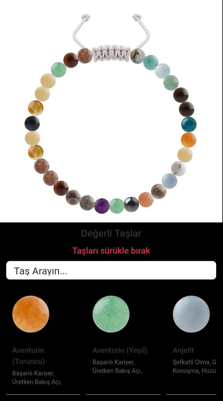 Özel Tasarım Merdiven Kapama Bileklik - 30 Taş - Özel Tasarım Görseli